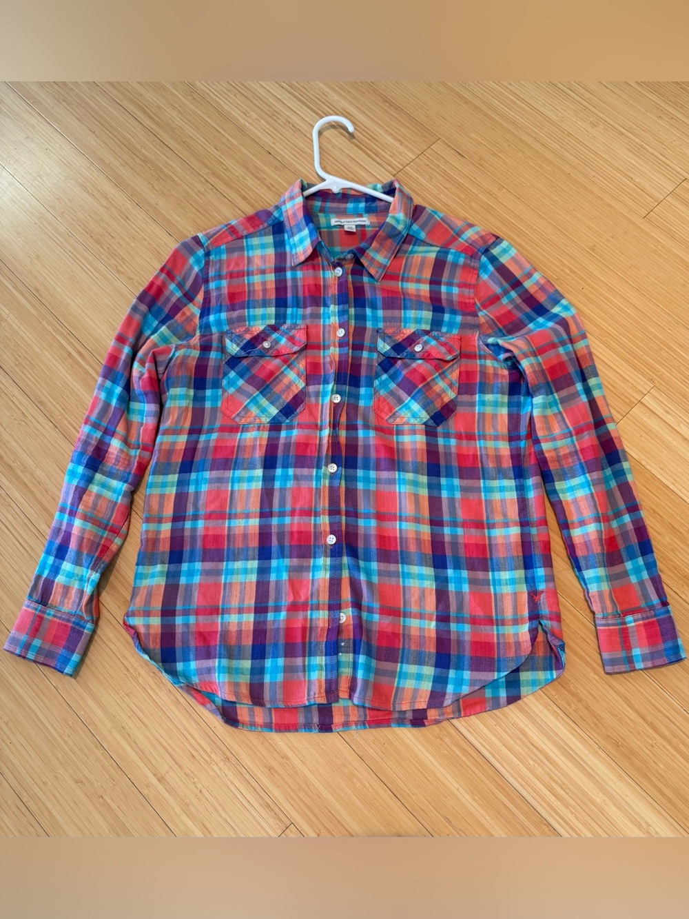 American Eagle Outfitters Women’s Multicolor Plaid Button-Down Shirt Size S